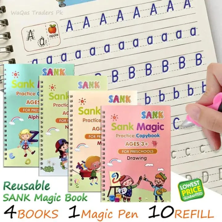 Write & Disappear Children - 4 Pcs Book Sent Of Sank Magic Book