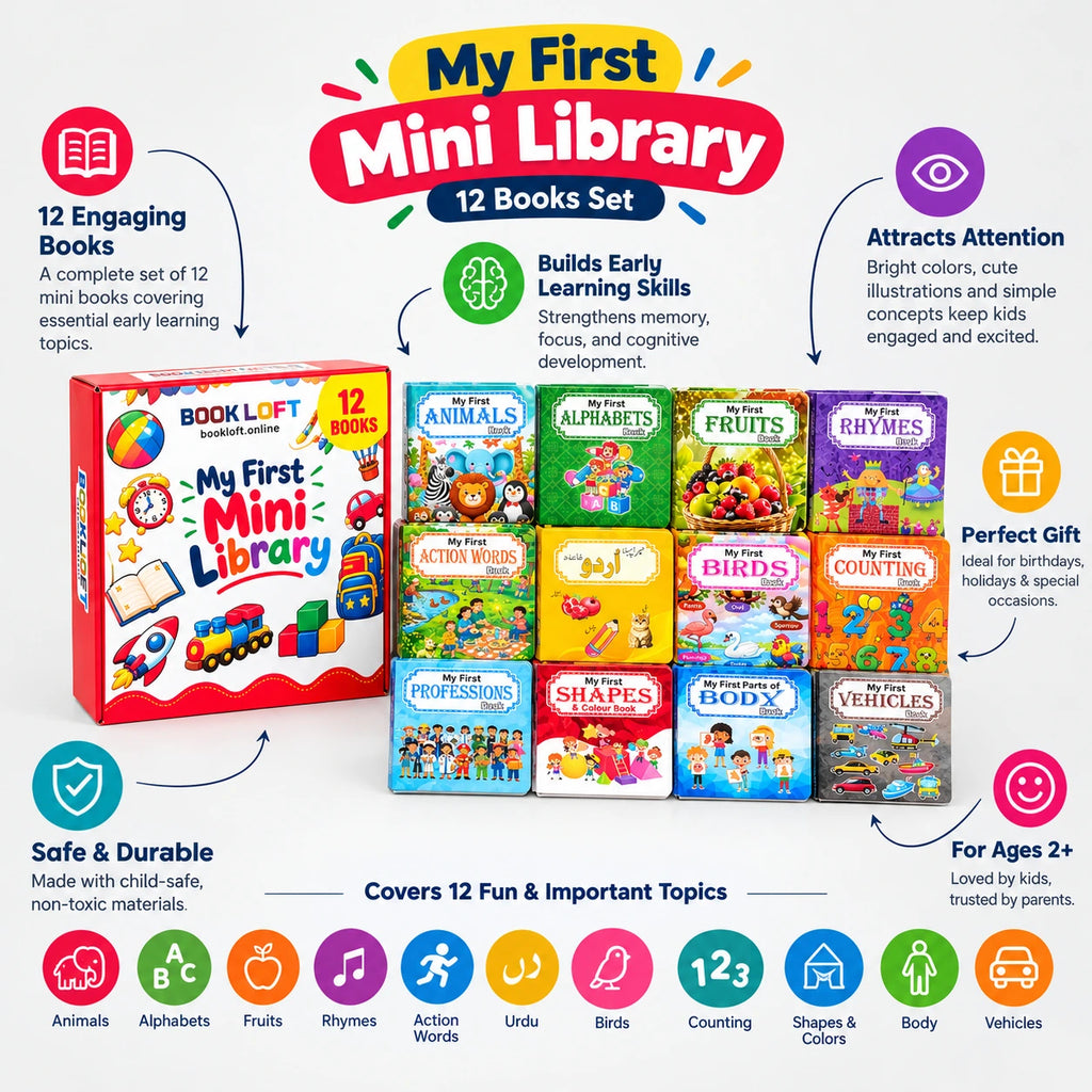 My First Mini Library - Pack Of 12 Mini Early Education Books
