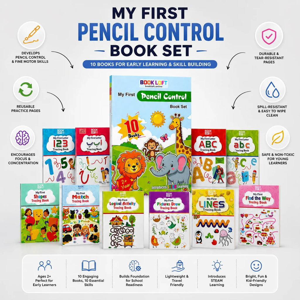 My First Pencil Control Book Set - Pack Of 10 Tracing Books